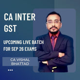 CA Inter Sep 26 Exams | IDT by CA Vishal Bhattad | Live Regular Batch